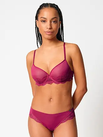 SKINY | BH gefüttert black | rot